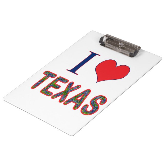 Porte-bloc I (Coeur) Love Texas Bluebonnet (Incliné)