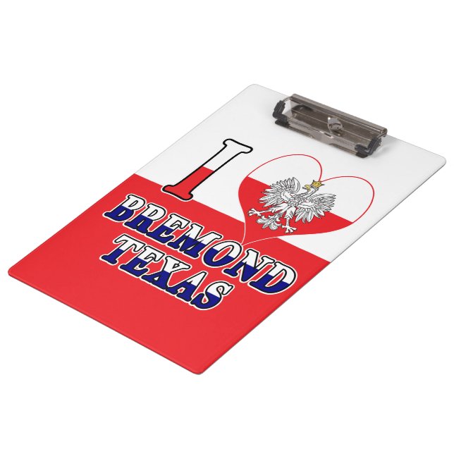 Porte-bloc I Heart Love Bremond Texas (Incliné)