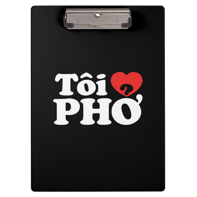 Porte-bloc I Heart (Love) Pho (Tôi PHỞ) (Devant)