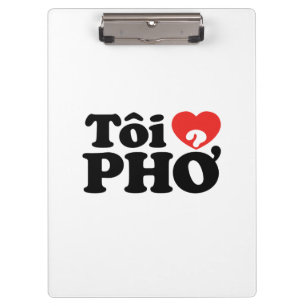 Porte-bloc I Heart (Love) Pho (Tôi PHỞ)