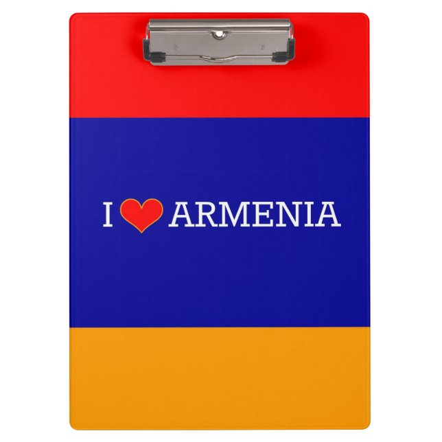 Porte-bloc I Love Armenia, drapeau de l'Arménie (Devant)