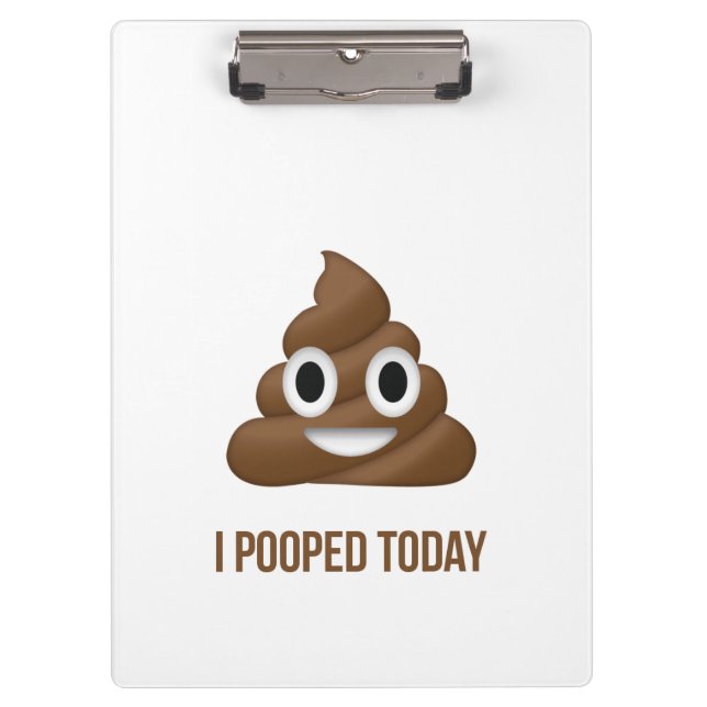 Porte-bloc I Pooped aujourd'hui Emoji Brown drôle (Devant)