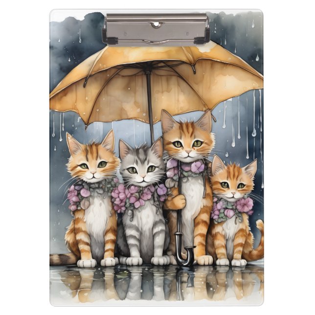 Porte-bloc Il pleuvait dehors, alors la mère chatte a appelé  (Devant)