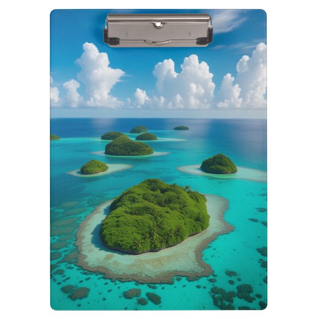 Porte-bloc "Iles pensées : Archipel tropical (Devant)