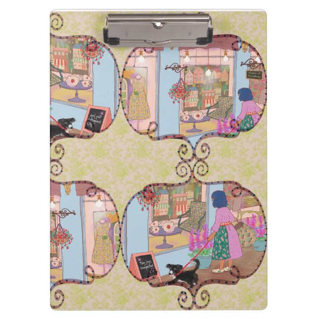 Porte-bloc Illustrated Clipboard – Colorful Pattern Design (Devant)