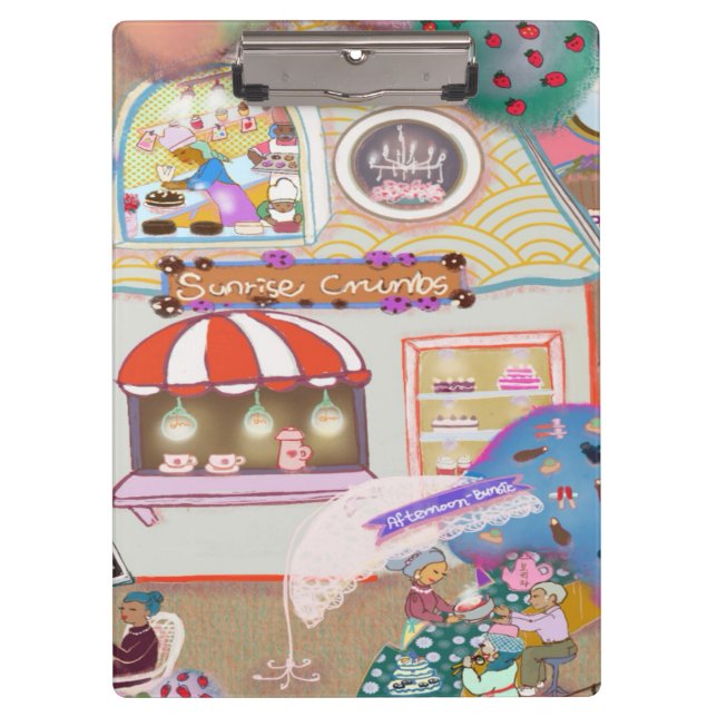 Porte-bloc Illustrated Clipboard – Colorful Pattern Design (Devant)