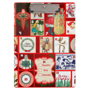Porte-bloc Illustration de bloc de l'Avent de Noël carré Art