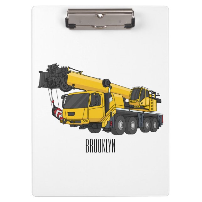 Porte-bloc Illustration de camion de grue (Devant)
