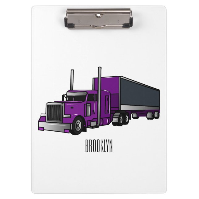 Porte-bloc Illustration de camion semi-remorque (Devant)