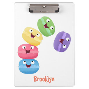 Porte-bloc Illustration de caricature de macarons marrant mig