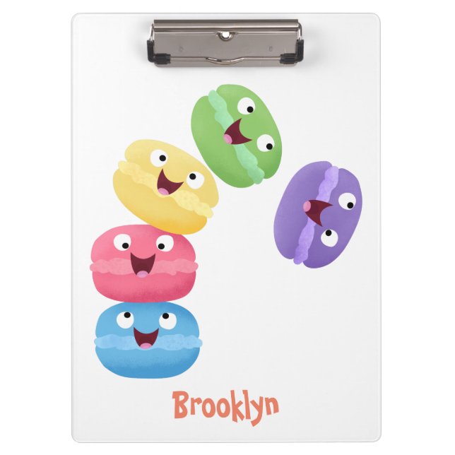 Porte-bloc Illustration de caricature de macarons marrant mig (Devant)