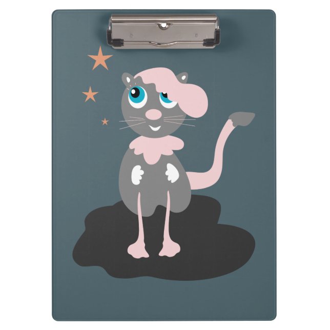 Porte-bloc Illustration de chat pour enfants, mignon kitty de (Devant)