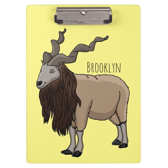 Porte-bloc Illustration de chèvre de Markhor (Devant)