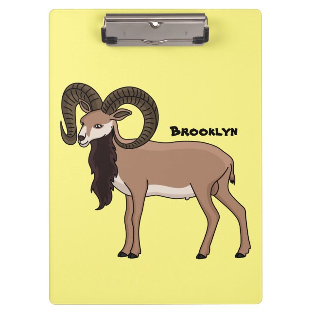 Porte-bloc Illustration de chèvre de Mouflon (Devant)