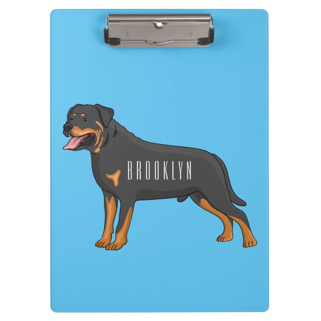 Porte-bloc Illustration de chien Rottweiler (Devant)