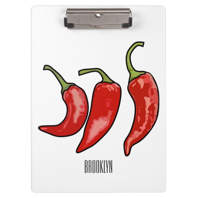 Porte-bloc Illustration de chili (Devant)