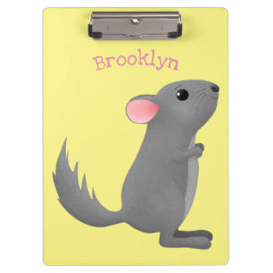 Porte-bloc Illustration de chinchilla gris mignon