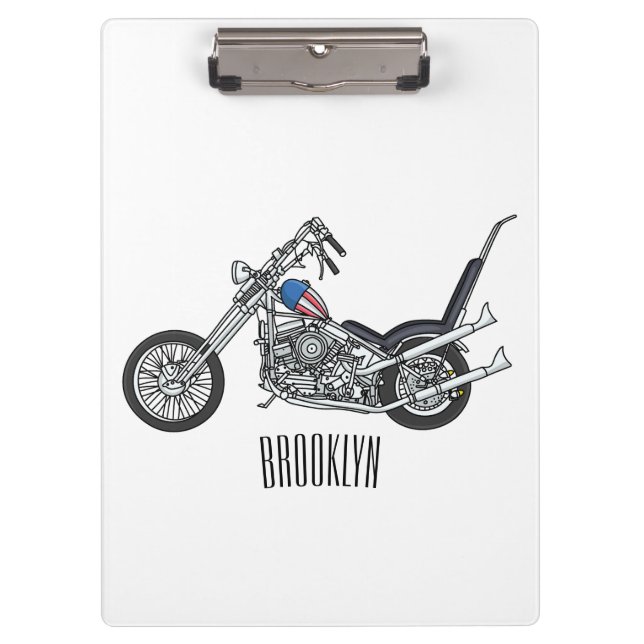 Porte-bloc Illustration de Chopper Motorcycle 1950 (Devant)