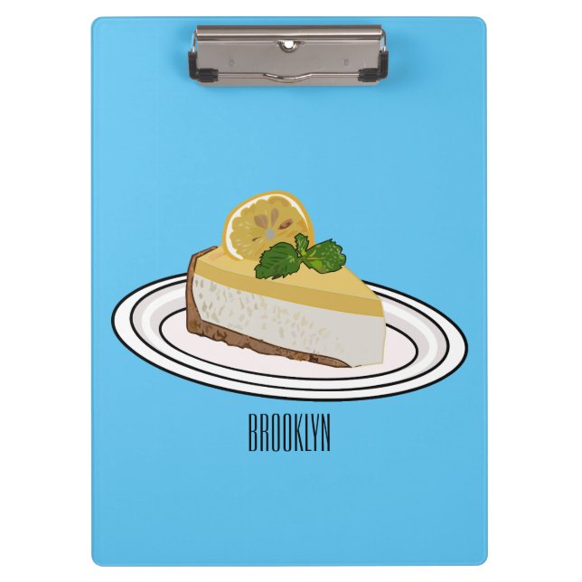 Porte-bloc Illustration de citron cheesecake (Devant)