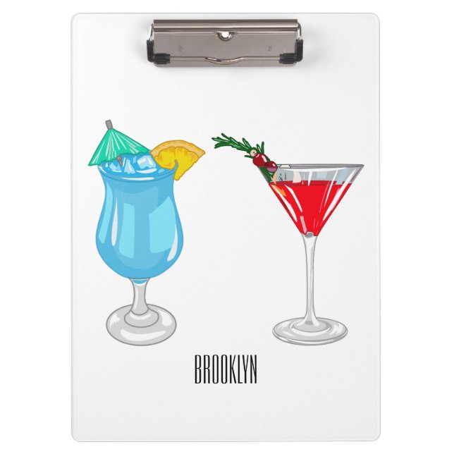 Porte-bloc Illustration de cocktail (Devant)