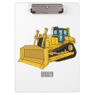 Porte-bloc Illustration de dessin animé Bulldozer