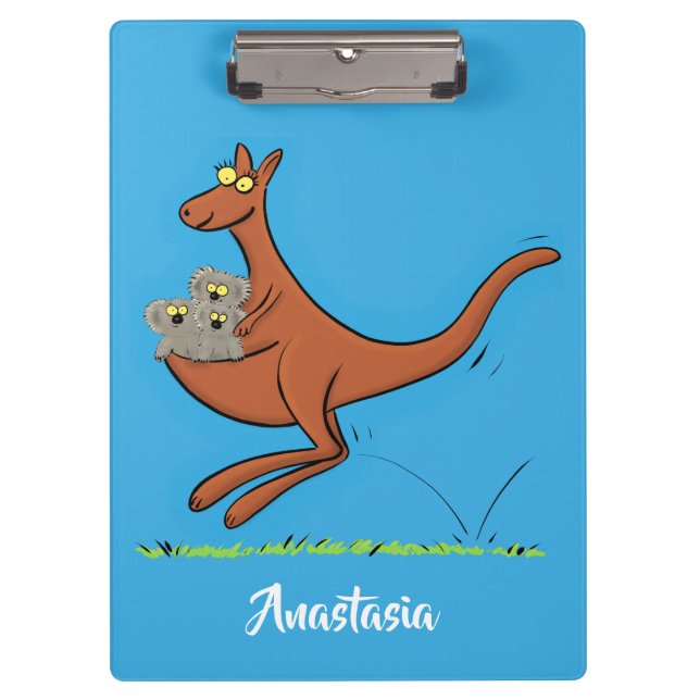 Porte-bloc Illustration de dessin animé Cute kangaroo et koal (Devant)