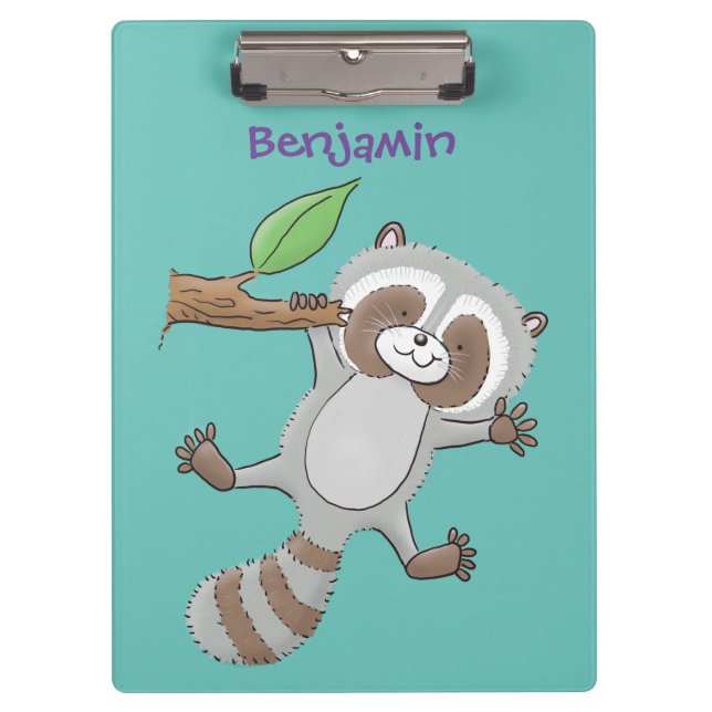 Porte-bloc Illustration de dessin animé de bébé raton laveur  (Devant)