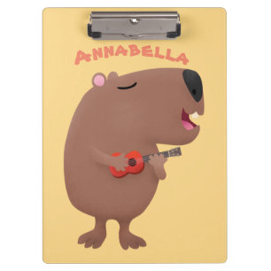 Porte-bloc Illustration de dessin animé de capybara ukulele