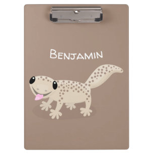 Porte-bloc Illustration de dessin animé de gecko bronzé tache