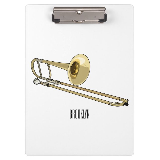 Porte-bloc Illustration de dessin animé de Trombone (Devant)