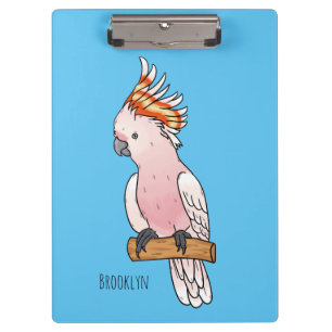 Porte-bloc illustration de dessin animé d'oiseau cacatoès de 