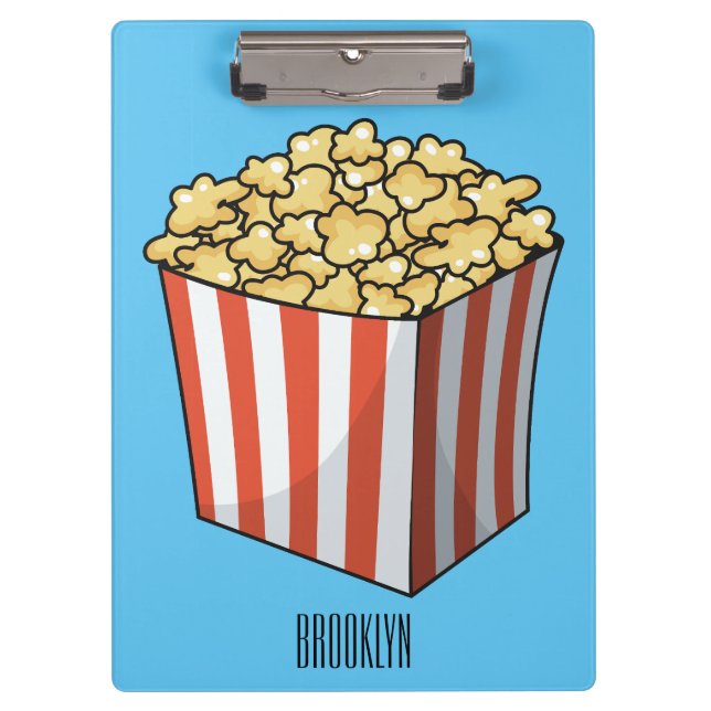 Porte-bloc Illustration de dessin animé Popcorn (Devant)