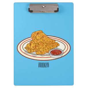 Porte-bloc Illustration de dessin animé sur le poulet frit