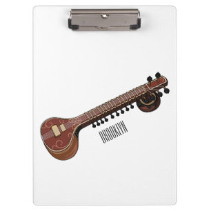 Porte-bloc Illustration de dessin de Sitar