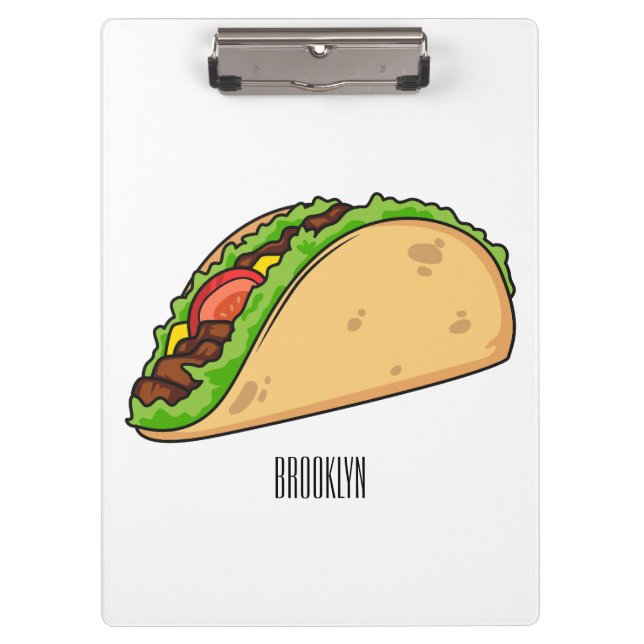 Porte-bloc Illustration de dessin sur Taco (Devant)