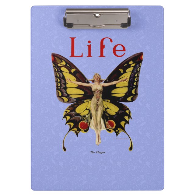 Porte-bloc Illustration de femme de Leyendecker papillon Flap (Devant)