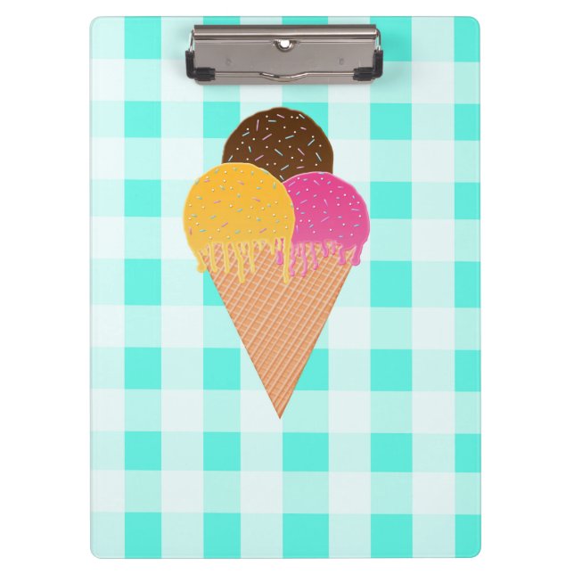 Porte-bloc Illustration de glace colorée (Devant)