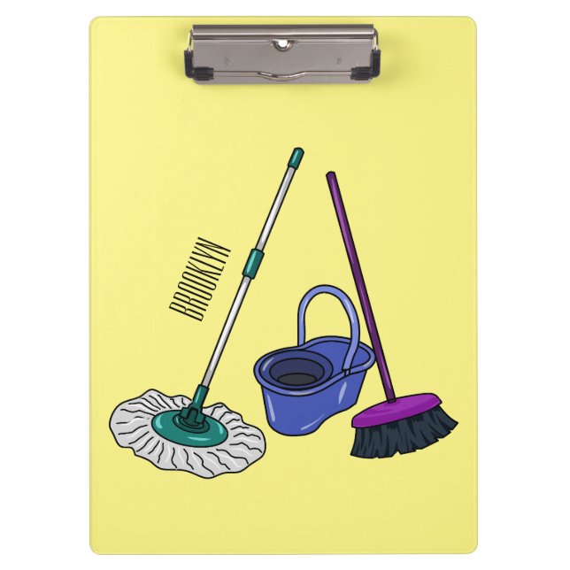 Porte-bloc Illustration de la bande dessinée Broom & mop (Devant)