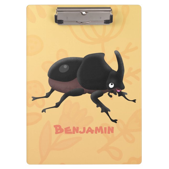 Porte-bloc Illustration de la caricature du dendroctone du rh (Devant)