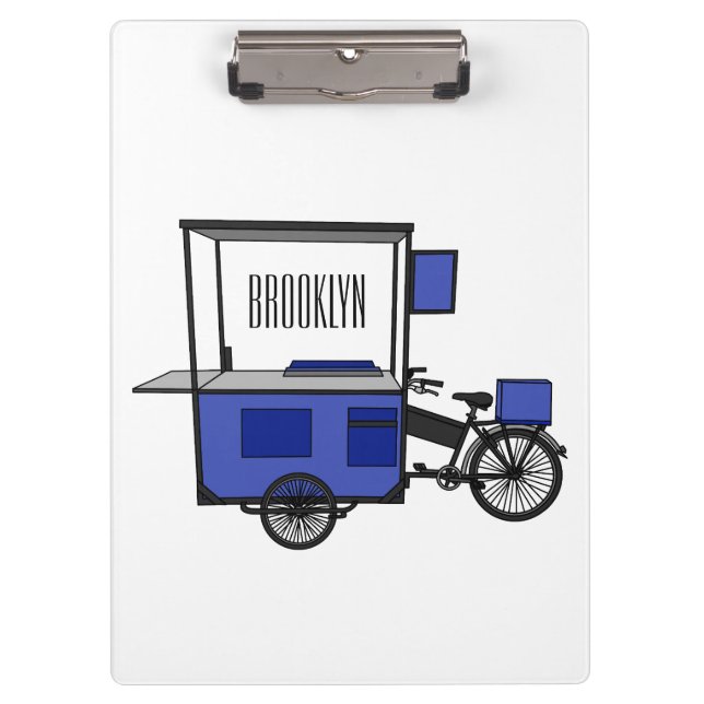 Porte-bloc Illustration de la charrette alimentaire (Devant)