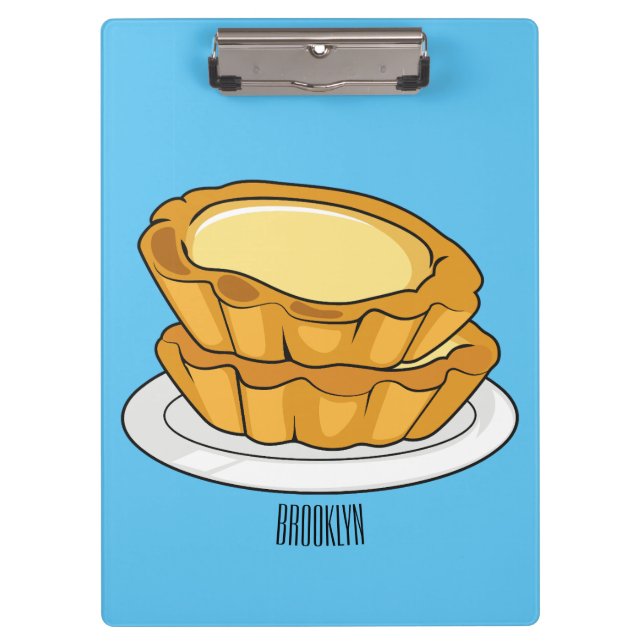 Porte-bloc Illustration de la tarte à l'oeuf (Devant)