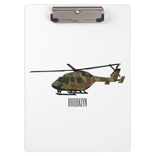 Porte-bloc Illustration de l'hélicoptère de l'armée (Devant)