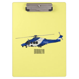 Porte-bloc Illustration de l'hélicoptère de police