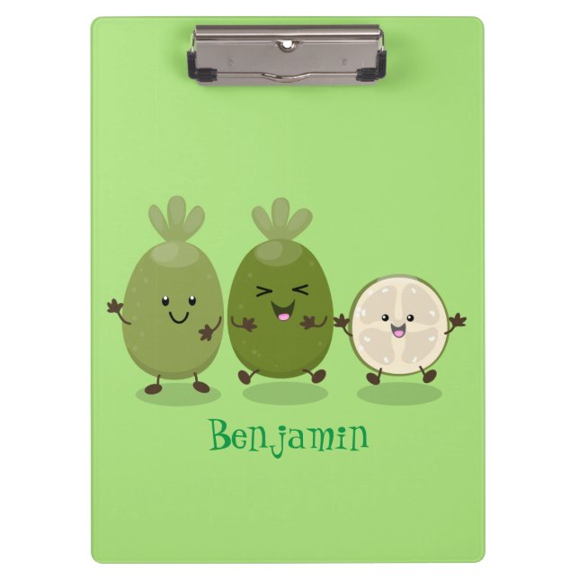 Porte-bloc Illustration de mignonne guava feijoa (Devant)