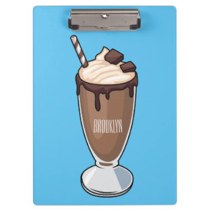 Porte-bloc Illustration de milk-shake au chocolat