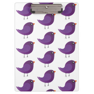 Porte-bloc Illustration de petit oiseau violet mignon