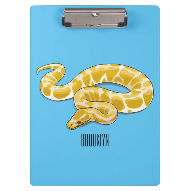 Porte-bloc illustration de serpent python birman de dessin an (Devant)