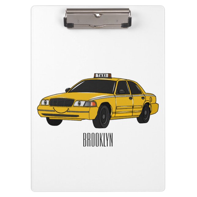 Porte-bloc Illustration de taxi (Devant)