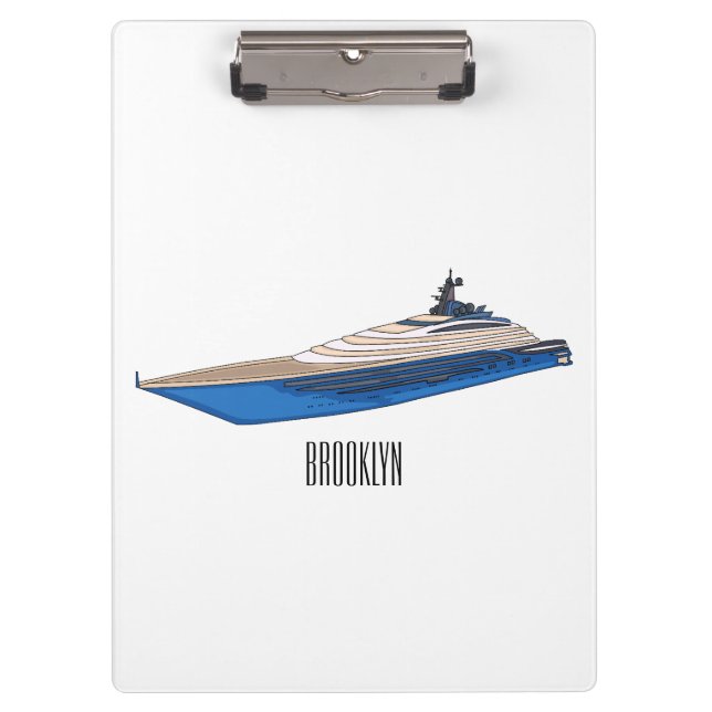 Porte-bloc Illustration de yacht (Devant)