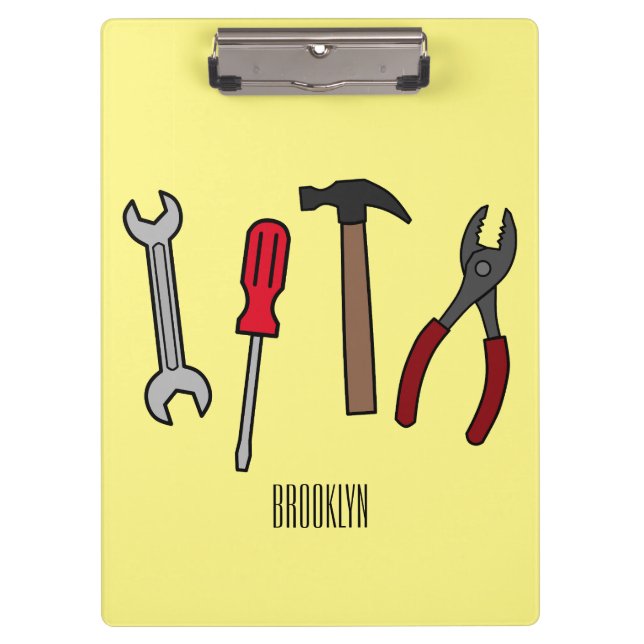 Porte-bloc Illustration des outils de menuiserie (Devant)